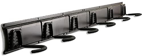 MGidea Porta Bicicletta Muro Supporto 6 posti Bici Bike Staffa Salva Spazio Attrezzi Parete Metallo Nero Viti Montaggio