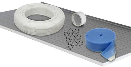Fußbodenheizung Warmwasser Set 80m² Tackersystem 30 mm Faltplatte PE-RT Rohr VA10 Zubehör