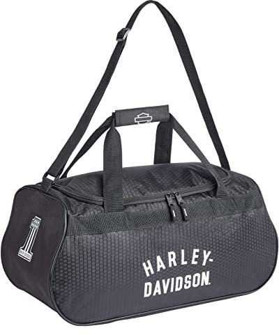 Harley-Davidson Off-White #1 Logo Sports Duffel Bag w/Shoulder Strap - Black