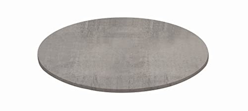 KONTE.DESIGN Piano per Tavolo SPARGI Rotondo Effetto Cemento Diametro 80 cm sp. 18 mm