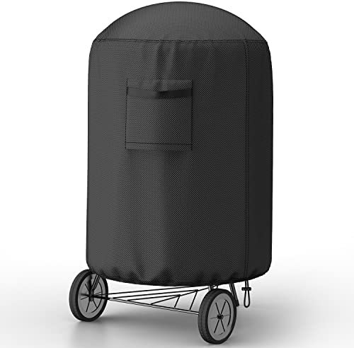 BROSYDA Funda Barbacoa Redonda Ø71×68cm, 600D Oxford Funda Protectora para Barbacoa Impermeable con Rejillas de Ventilación, Cordón, Cubierta BBQ de Parrilla Anti-UV, Resistente al Desgarro