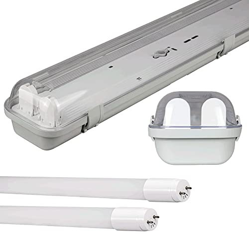Amslight LED Feuchtraumleuchte 2 x 60cm inkl. LEDs Neutral 4000K