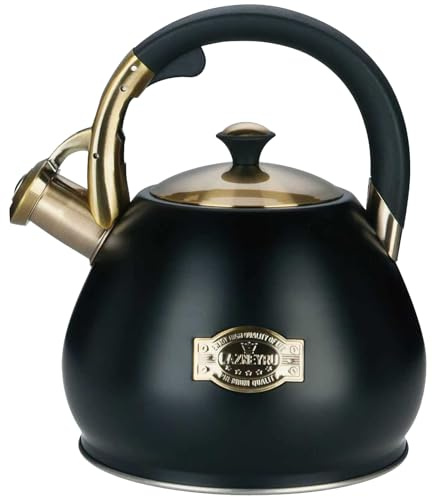 Tea Kettle Stovetop Whistling Kettle Teapot, 3Quart Tea Pot Stainless Steel Teakettle for Stove Top with Heat Proof Ergonomic Handle