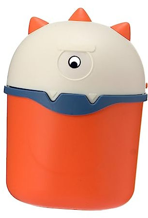 Amosfun Mülleimer umdrehen Desktop-Mülltonne Tischabfälle aus Plastik Mülleimer aus Plastik Mülleimer aus Kunststoff Müllcontainer Desktop-Mülleimer Mini Vorratsbehälter Büro rot