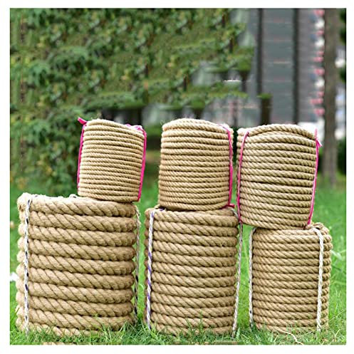 Dickes Seil, natürliches Juteseil, 30 mm – 80 mm, Hanfseil, dick, for den Garten, Juteschnur, Natur, 100% Juteseil, Tauziehen, nautischer Kratzbaum for Katzen (Größe: 30 mm, 10 m) (Größe: 30 mm, 10 m