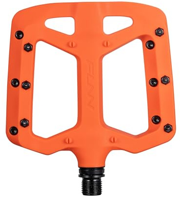 Funn Taipan MTB Flat Pedale Kunststoff, CrMo Achse | glasfaserverstärkt, 105 x 100 x 14 mm konkav, 6 wechselbare Alu-Pins pro Seite, ca. 380 g, für BMX und Gravel
