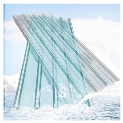 Transparente Wellplatte,Stumme Wellbahn Dachbleche,Klare Wellblech Dachplatten,1mm Gewellte Dachpaneele,Glasfaser-Tageslichtplatten,Schlagfestigkeit/Wärmeisolierung(Color:7pcs,Size:0.9*0.5m/35*20in)