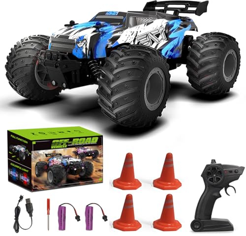 Macchina Telecomandata Auto Rc Cars: 1:18 Macchina Radiocomandata con luci a LED, 2,4 GHz All Terrain Offroad Auto Telecomandata con 2 batterie, 20 km/h RC stunt car adatto per bambini e adulti