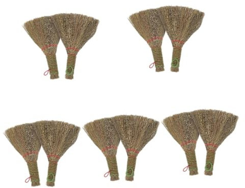 BESPORTBLE 10 Pièces Petit Balai Plumeau De Voiture Balai De Canapé Balai à Main Brosse De Nettoyage De Voiture Plumeau De Nettoyage Balayette Pinceau Informatique Fleur De Miscanthe