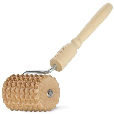 4FIZJO Kleiner Massageroller mit Griff, Faszienstab aus Holz, für optimale Hautstraffung, Lifting, Anti Cellulite Massage für ganzen Körper, Massage Stab, Celullite Roller