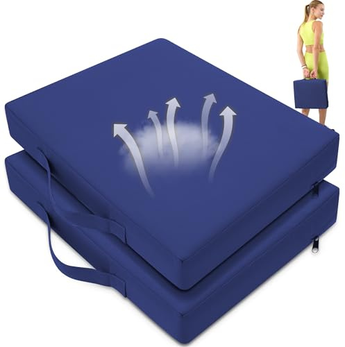 FASTMOMENT 2 Pcs Stadium Seat Cushions Water-Repellent Bleacher Seat Cushions Indoor & Outdoor Seat Cushion for Bleachers Portable Stadium Cushion for Sports Events, Chairs, Beaches