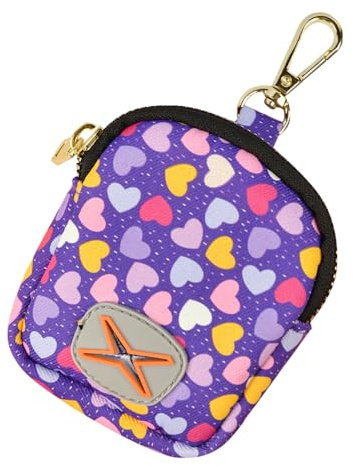 Dispensador de bolsas de residuos para perros, bolsa de de perro, bolsillo para golosinas para perro con mosquetón, bolsa de excrementos con cremallera para paseo al aire libre del perro