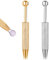 2 Pcs Jeweler's Pick up Tool, Piercing Ball Grabber Tool Mini Grabber Pen Stainless Steel 4 Prongs Claw Tweezers Pearl Grabber Pick up Tool for Electronic Component Diamond Pearls Gem (Glod, Silver)