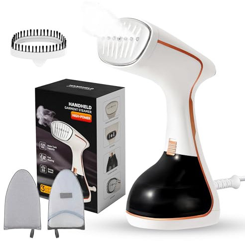 REVALINX Ferro da Stiro Verticale 1800W a Vapore Portatile da Viaggio con Schermo LCD, Serbatoio 320ml, Riscaldamento Rapido, Antigoccia – Stiratore Verticale per Tutti i Tessuti e Casa