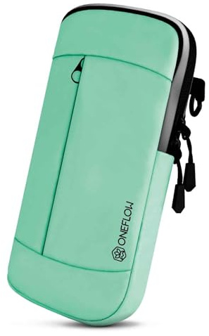 ONEFLOW Urban Sling för Samsung Galaxy S24 Plus mobilväska för upphängning, mobiltelefon bältesväska och armband kombinerad, mobiltelefon axelväska med plånbok för kvinnor och män, mint