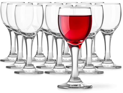 Glasmark KROSNO 1992 Vasos de Chupito con Pie – Juego de 12 – 55 ml – Transparente – Apto para Lavavajillas