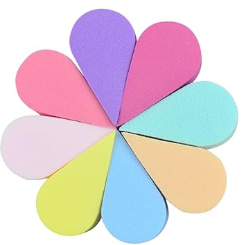Ipetboom Set 8 Pezzi Spugne per Trucco a Forma di Petalo, Morbide e Delicate sulla Pelle, per Tutti i Tipi di Pelle, Perfette per Pulizia Viso e Applicazione Make Up Colore Casuale