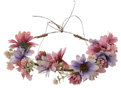 NOLITOY mit Künstlichem Chrysanthemenkranz Einfach zu Tragen Blumenkopfschmuck Vintage als Stilvolles Stirnband aus Gewebe und Farbecht für Hochzeitsfeiern und Damen