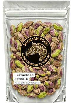 Shorjah Premium Pistachio Kernels 400g Bag | Raw Shelled Pistachios, No Shells | Unsalted & Unroasted | Vibrant Green Nuts Perfect for Baking, Pesto & Snacking