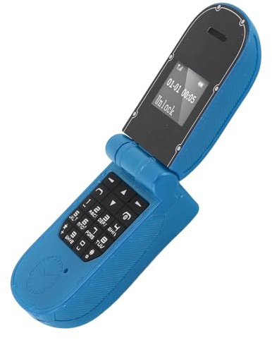 Haofy GSM 2G 3G 4G SIM SIM Fidelity High Flip Flip Clear Cellulare Cellulare per gli Anziani (BLUE)