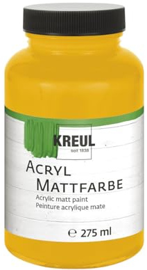 Kreul 75021 - Acryl Mattfarbe, 275 ml Glas, gold