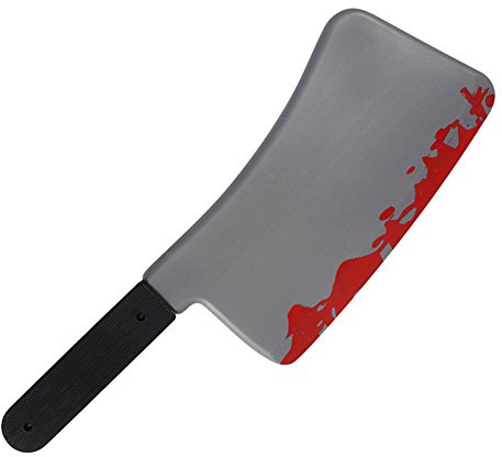 Weapon Cleaver Blooded for Halloween Dressing Up Accessory - Material Plastic