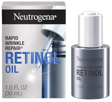 Neutrogena Rapid Wrinkle Repair Retinol Face Oil, Daily Anti-Aging Face Serum to Fight Fine Lines, Deep Wrinkles, & Dark Spots, 1.0 fl. oz