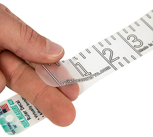 36 Fish Measuring Ruler Sticker | Transparent Waterproof Decal Tape | Made in USA | Large Bold Easy Read Markings | Boat, Kayak, Net, Cooler, Table Compatible | Marine Grade Adhesive | Easy Install