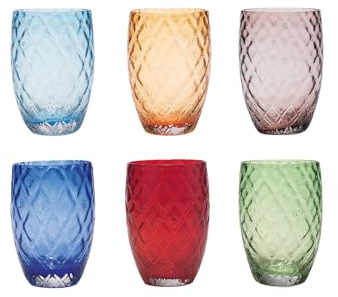 Zafferano Losanghe Tumbler Set 6 Bicchieri Acqua Colori Vari