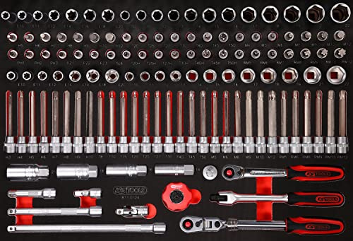 KS Tools 811.0124 3/8'' Steckschlüssel-Satz in Schaumstoffeinlage, 124-tlg