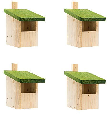 unzutreffend 4X-Nistkasten,Meisenkasten Nisthohle aus Holz-NISTKASTENSET Natur,wetterfest