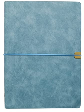 WANLIAN Notizbuch A5 Nachfüllbar, PU-Leder, A5 Ringbuch, 6 Ringe, Mit 80 Blatt/160 Seiten, 170mm x 230mm