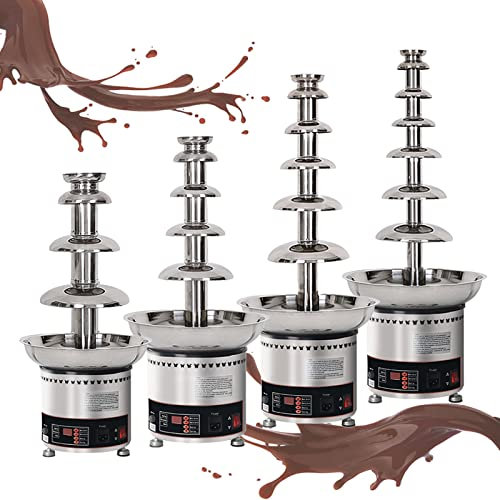 Olla para derretir Salsa, para Queso, Fuente de Chocolate con Salsa Barbacoa, Cascada, máquina Comercial de Acero Inoxidable para derretir Chocolate (7 Tier)