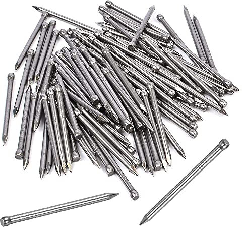 AHEOVSD Oval Steel Nails Carbon Steel Panel Pins Hand Drive 35 mm Lost Head Nail Quantity is About (Pack of 120)