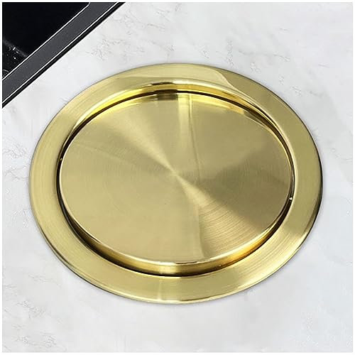 Fadiadem Deckel für Abfallrutsche Deckel für eingebauten Mülleimerdeckel auf der Arbeitsplatte, Edelstahl-Mülldeckel-Balanceklappenabdeckung, für Küche/Bad/Restaurant