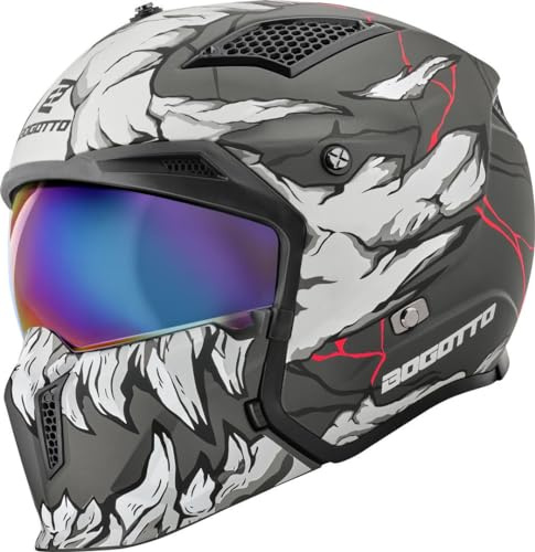 Bogotto Radic Skulash 22.06 Hjälm, grau/schwarz, 2XL