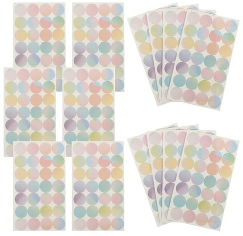MAGICLULU Lochverstärkungsaufkleber 16 Blatt Selbstklebende Papierverstärkungskreise Transparent Für Gelochte Ringbuchseiten Büro Und Schule