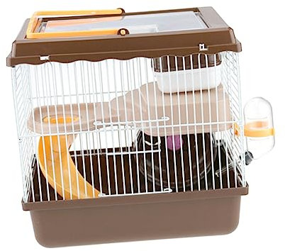 FRCOLOR Multifunktionaler Hamsterkäfig Mit Design -Haus Für Kleine Tiere Laufrad Und Auslaufsicherem Wasserbehälter Für Hamster Und Kleintiere