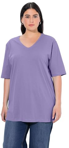 Ulla Popken Damen Shirt Blauer Flieder 58+