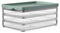 Mepal Wurst Aufbewahrung Kühlschrank mit 3 lagen - Kühlschrank Organizer Aufschnitt - 3 Separate Aufschnittboxen für Kühlschrank und Organisation in der Küche - 3 x 500 ml - Nordic sage