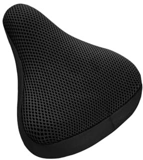 Fahrrad Sattelbezug, Gepolsterter Fahrradsattel überzug Bequemer Sitzbezug für Fahrradzubehör Weich Atmungsaktiver, Leicht zu Tragen und Passend für meisten Fahrräder wie Rennrad, Mountainbike (black)