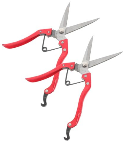 NULYLU Ciseaux à Laine Manuels pour Moutons et Vaches Orange 24 Cm Lot de 2 pour Tonte Agricole Acier Carbone Résistants