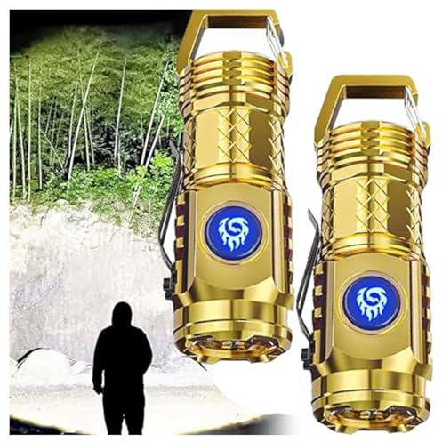 HINNVCL German Three-Eyed Monster Mini Flash Super Power Flashlight, Three Eyed Monster Mini Flashlight, LED Thumb Flashlights 5 Modes Zoomable, High Lumens, Outdoor Home Emergency