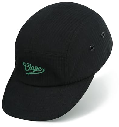 CLAPE Bomull 5 panelkeps baseballkeps män kvinnor platt skärm UV skydd mjuk lättvikt basebollkeps löparkeps justerbar unisex utomhus sport keps, one size