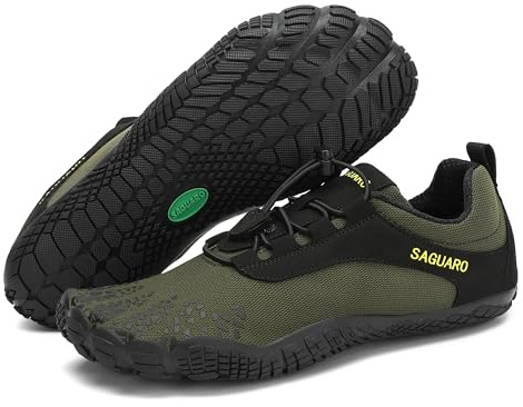 SAGUARO Men's Barefoot Shoes Wide Toe Box Minimalist Sneakers Water Shoe Active VII
