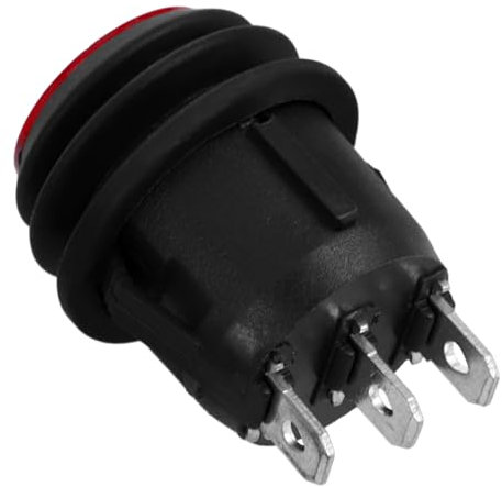 ZUNOXAZ 6a Wasserdichter Pin Kippschalter Für Auto Und Boot Spdt Design Mit Rotem Signalbutton Installieren Und Spritzwassergeschützt