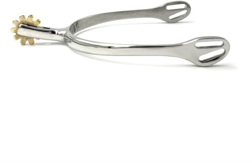 Equine Smile ES1058 ErgoSpur Radsporen Sonnenradsporen mit Sonnenrad Kupfer Rowel Reitsporen Reiten Sporen Spur hochwertiger Edelstahl (Damen 40 mm)