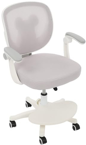 Zoobotanica Silla de escritorio infantil giratoria de 360°, altura del asiento de 36 a 46 cm, altura regulable, silla de oficina ergonómica con ruedas, silla juvenil con respaldo y reposabrazos