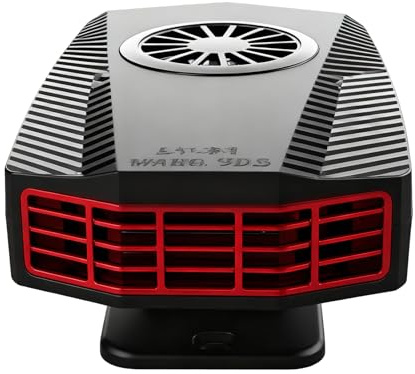 Chauffage De Voiture - Portable Dégivreur Chauffant Avec Support,Ventilateur Chauffant Électrique Rotatif pour Vitre Auto,Pour Camion Pick-up Scooter SUV Camping-car Berline Voiturette De Golf Intérie