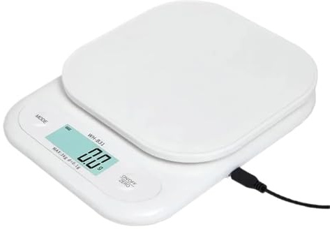 Bilancia da cucina digitale LCD 3 kg/7 kg, bilancia for alimenti, batteria/ricarica USB, elettronica con misurazione in grammi, for cucinare e cuocere al forno(Rechargeable,7kg 1g)